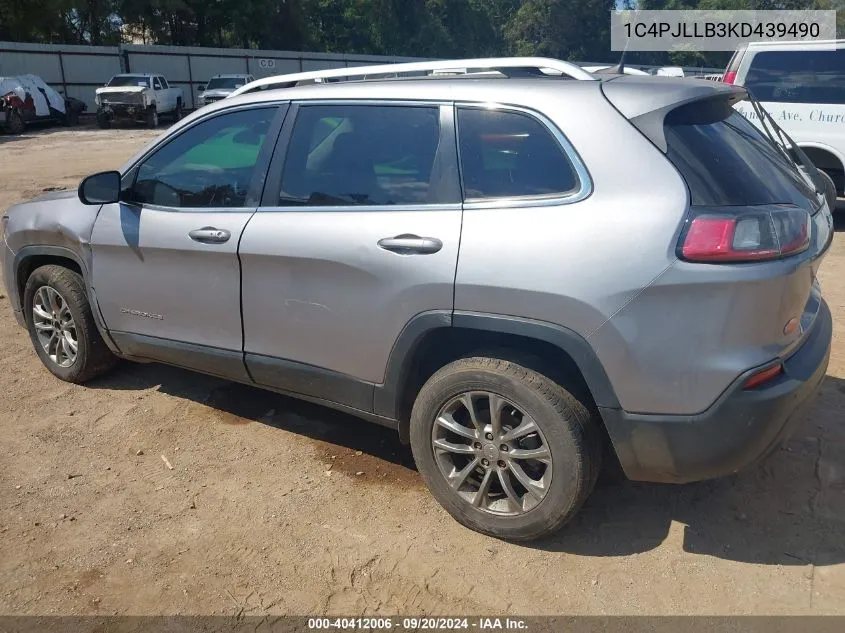 1C4PJLLB3KD439490 2019 Jeep Cherokee Latitude Plus Fwd