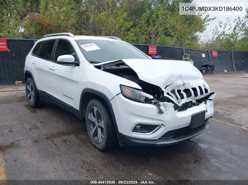 1C4PJMDX3KD186400 2019 Jeep Cherokee Limited 4X4