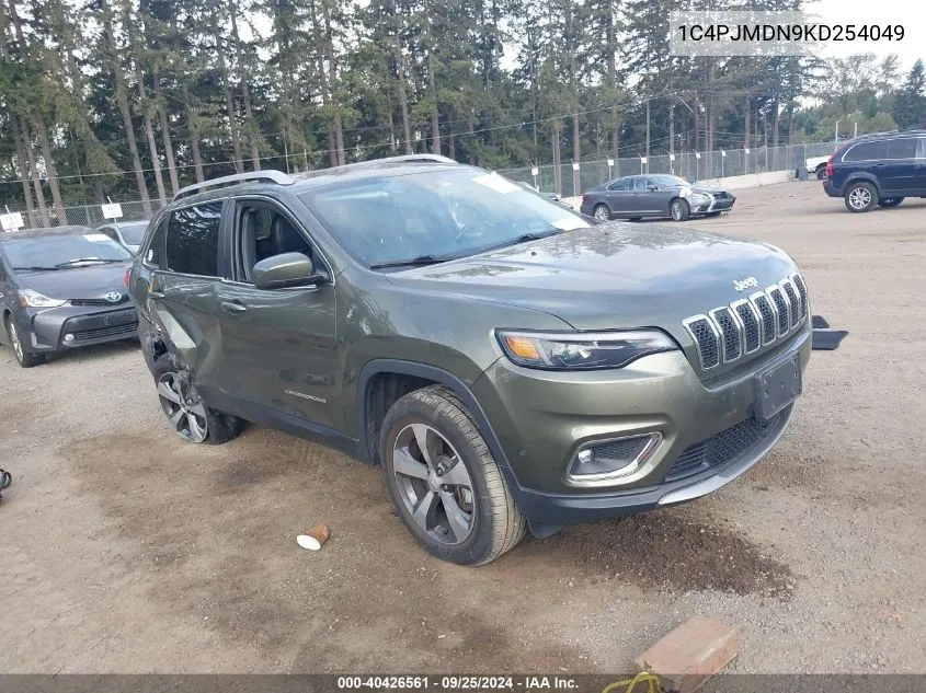 2019 Jeep Cherokee Limited 4X4 VIN: 1C4PJMDN9KD254049 Lot: 40426561