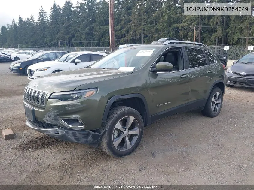 1C4PJMDN9KD254049 2019 Jeep Cherokee Limited 4X4