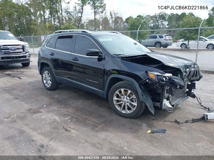 2019 Jeep Cherokee Latitude Fwd VIN: 1C4PJLCB6KD221866 Lot: 40427430