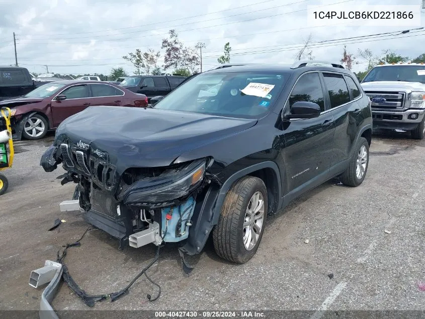 2019 Jeep Cherokee Latitude Fwd VIN: 1C4PJLCB6KD221866 Lot: 40427430