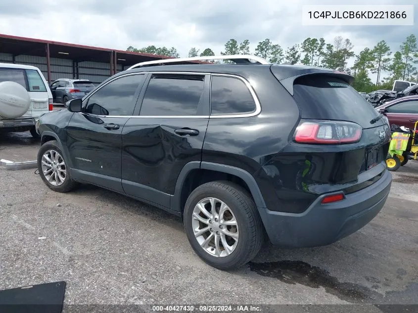 1C4PJLCB6KD221866 2019 Jeep Cherokee Latitude Fwd