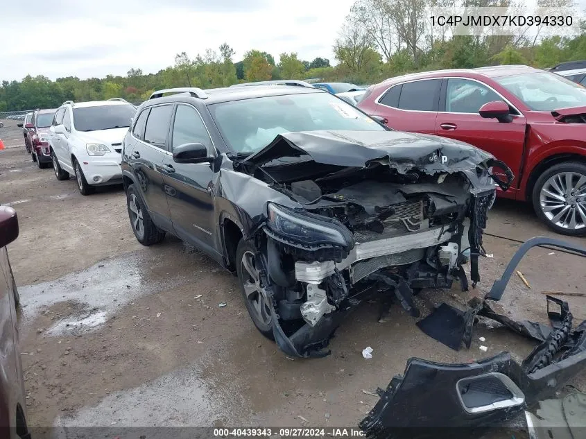 2019 Jeep Cherokee Limited 4X4 VIN: 1C4PJMDX7KD394330 Lot: 40439343