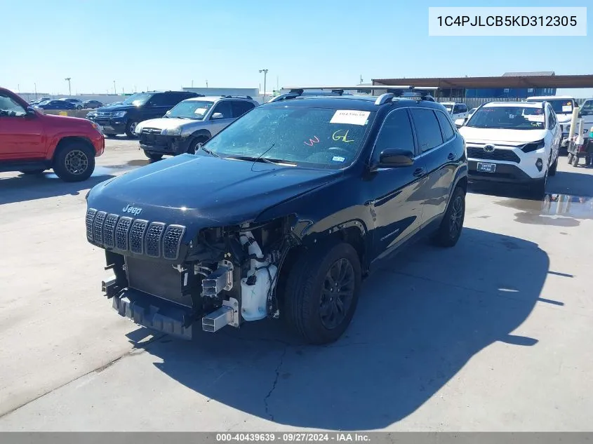 2019 Jeep Cherokee Latitude Fwd VIN: 1C4PJLCB5KD312305 Lot: 40439639