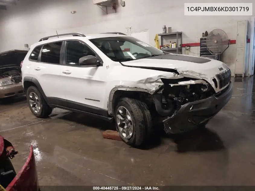 2019 Jeep Cherokee Trailhawk 4X4 VIN: 1C4PJMBX6KD301719 Lot: 40445725