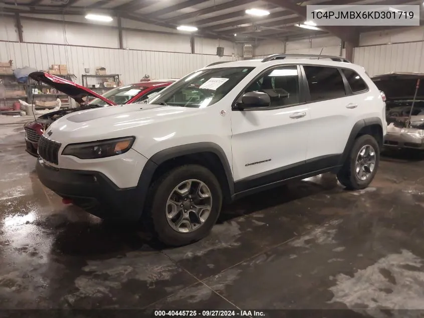 1C4PJMBX6KD301719 2019 Jeep Cherokee Trailhawk 4X4