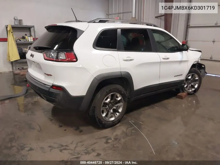 1C4PJMBX6KD301719 2019 Jeep Cherokee Trailhawk 4X4