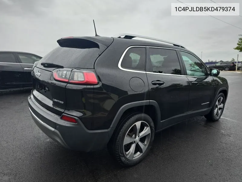 2019 Jeep Cherokee Limited Fwd VIN: 1C4PJLDB5KD479374 Lot: 40447385