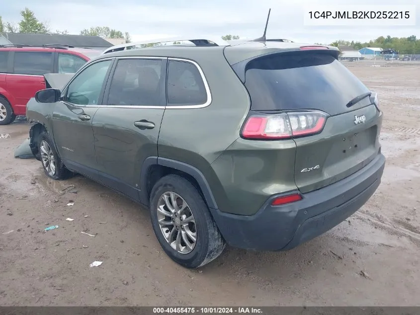 1C4PJMLB2KD252215 2019 Jeep Cherokee Latitude Plus