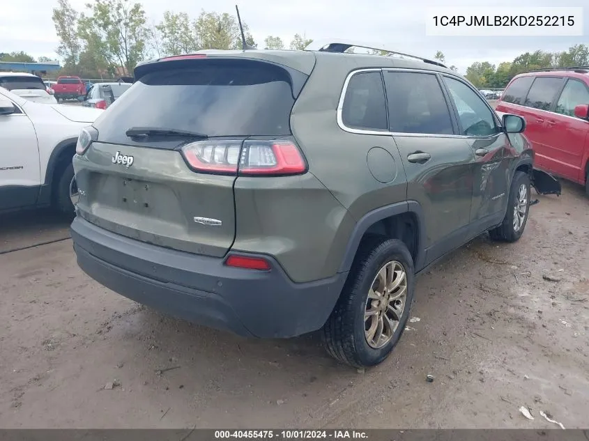 1C4PJMLB2KD252215 2019 Jeep Cherokee Latitude Plus