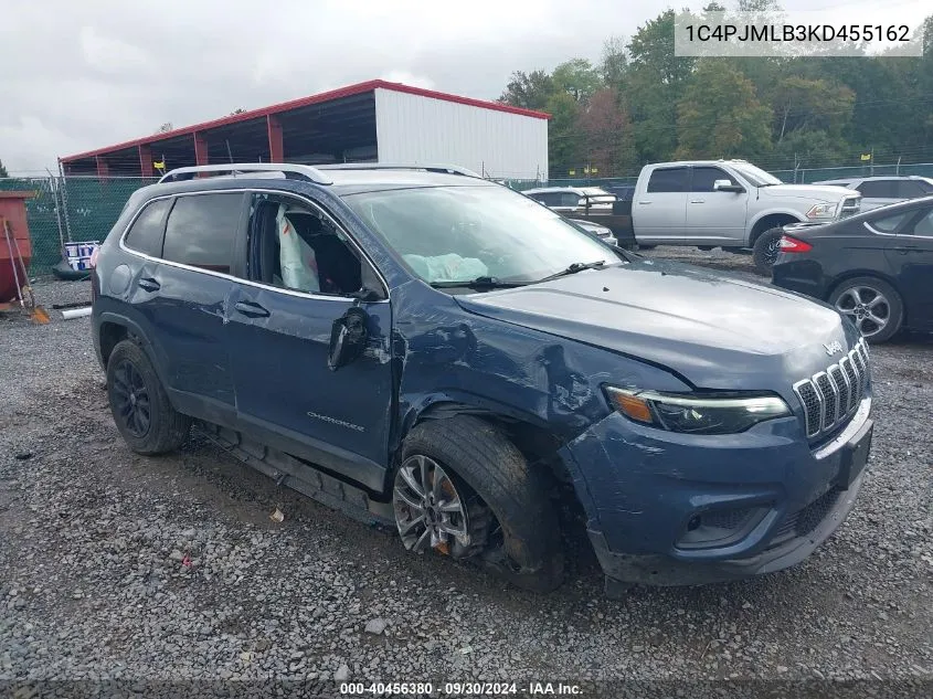 2019 Jeep Cherokee Latitude Plus VIN: 1C4PJMLB3KD455162 Lot: 40456380