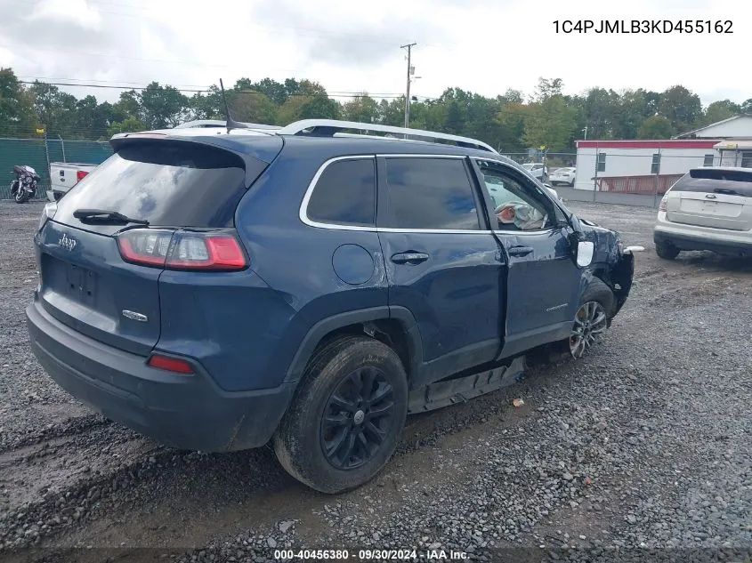 2019 Jeep Cherokee Latitude Plus VIN: 1C4PJMLB3KD455162 Lot: 40456380