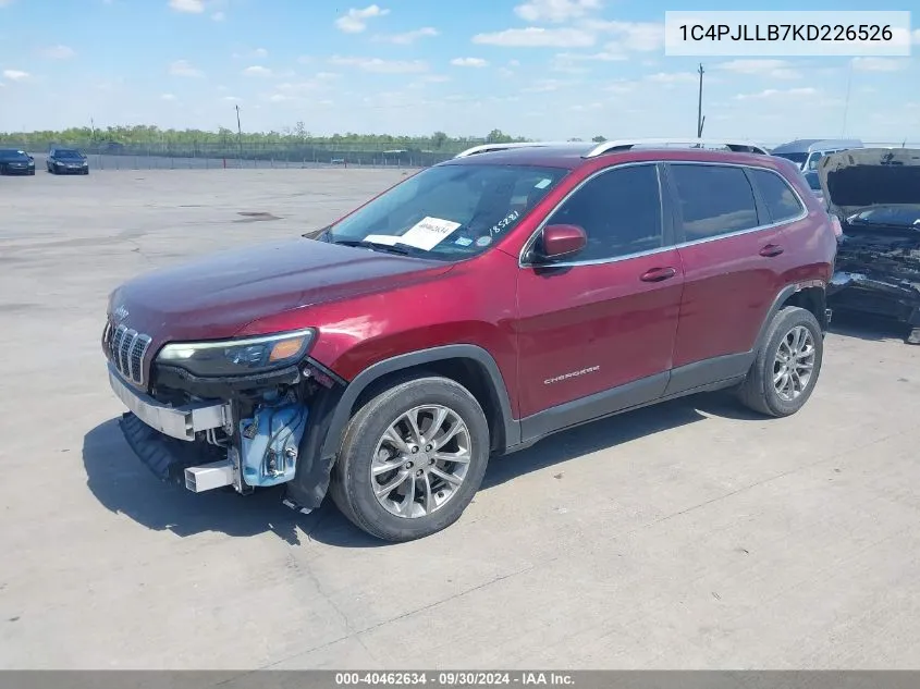 1C4PJLLB7KD226526 2019 Jeep Cherokee Latitude Plus Fwd