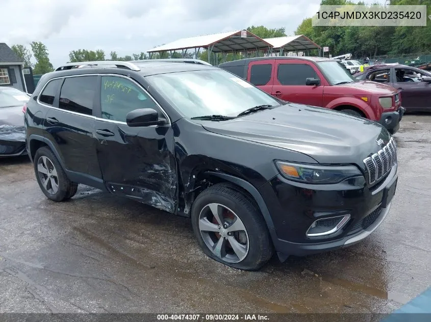 2019 Jeep Cherokee Limited 4X4 VIN: 1C4PJMDX3KD235420 Lot: 40474307