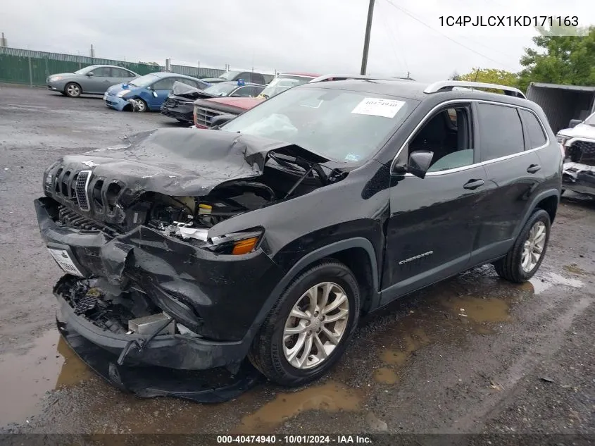 2019 Jeep Cherokee Latitude VIN: 1C4PJLCX1KD171163 Lot: 40474940