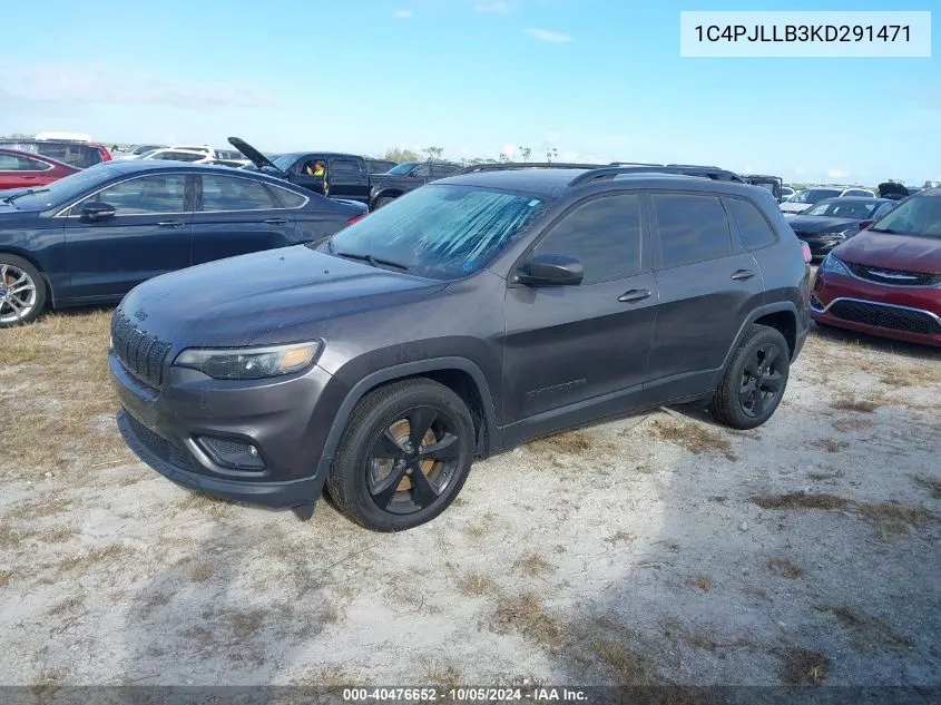 2019 Jeep Cherokee Latitude Plus VIN: 1C4PJLLB3KD291471 Lot: 40476652