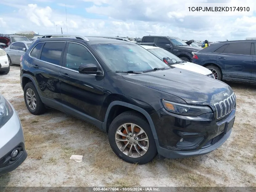 1C4PJMLB2KD174910 2019 Jeep Cherokee Latitude Plus