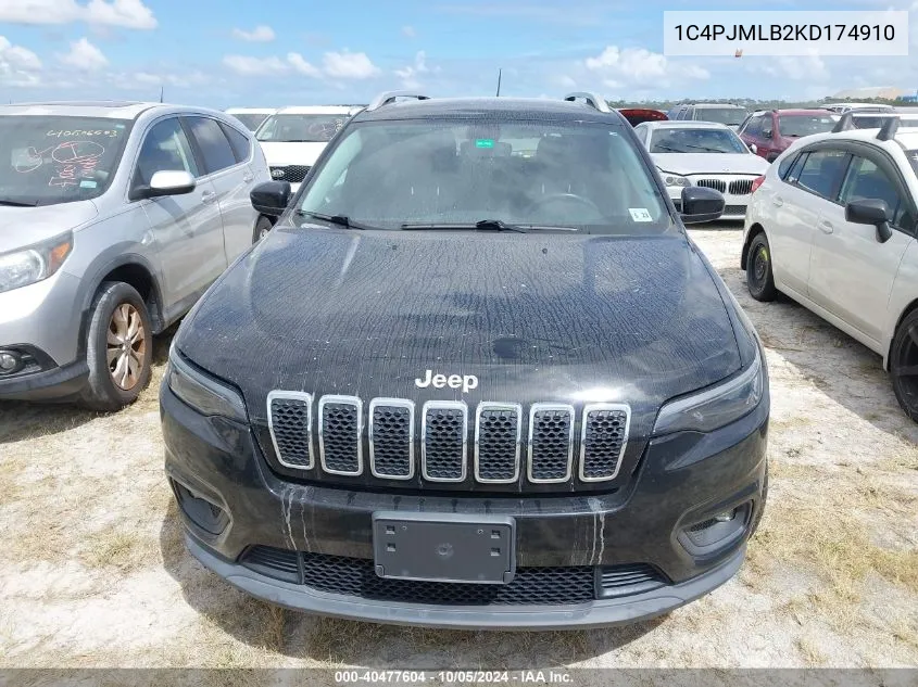 2019 Jeep Cherokee Latitude Plus VIN: 1C4PJMLB2KD174910 Lot: 40477604