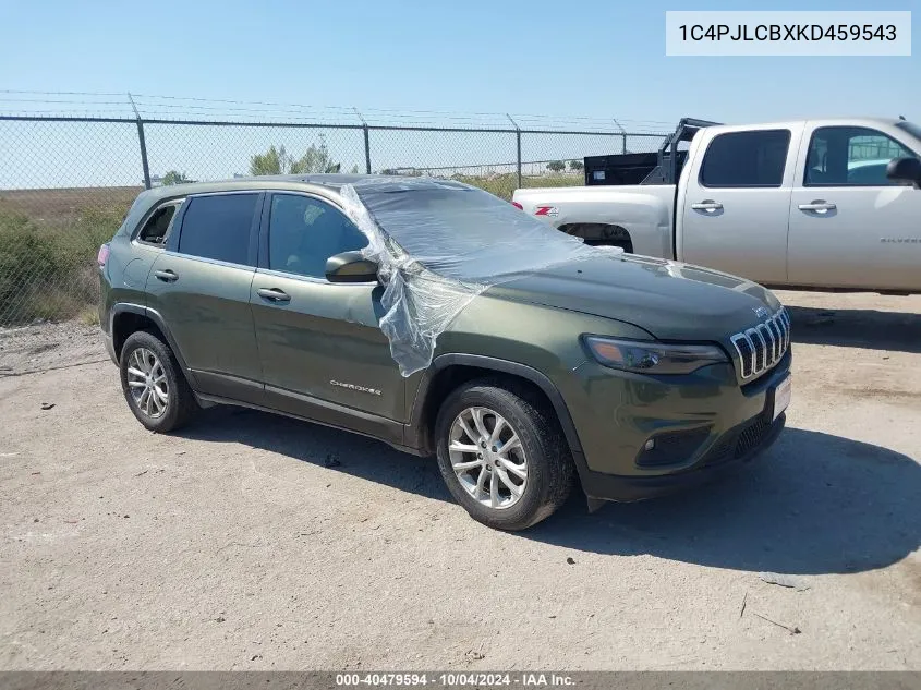 2019 Jeep Cherokee Latitude Fwd VIN: 1C4PJLCBXKD459543 Lot: 40479594