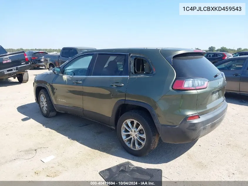 1C4PJLCBXKD459543 2019 Jeep Cherokee Latitude Fwd