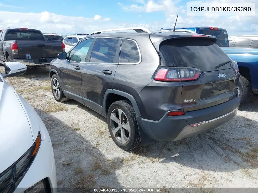 2019 Jeep Cherokee Limited VIN: 1C4PJLDB1KD439390 Lot: 40483123