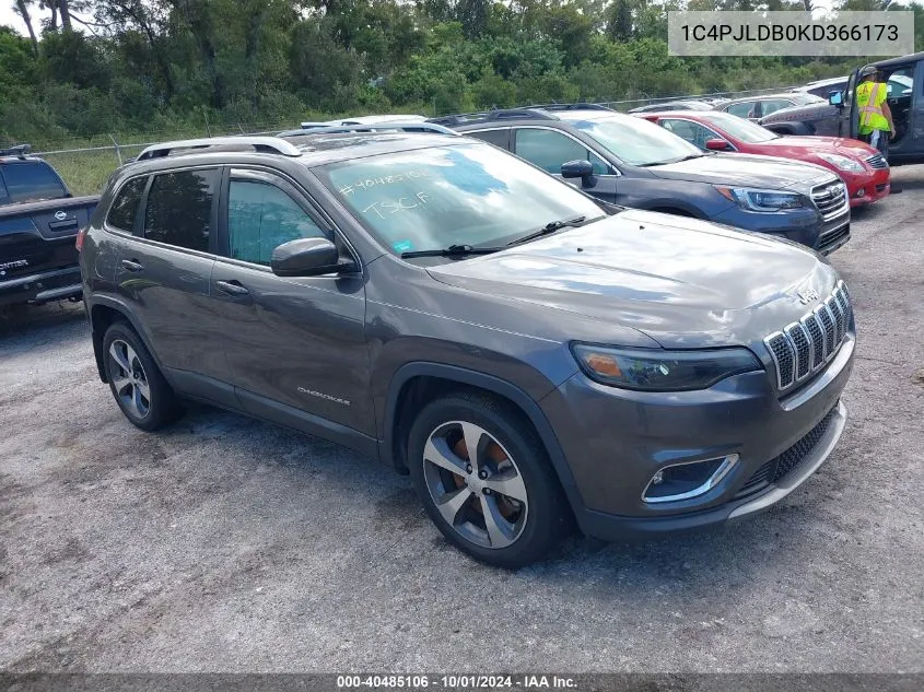 2019 Jeep Cherokee Limited Fwd VIN: 1C4PJLDB0KD366173 Lot: 40485106