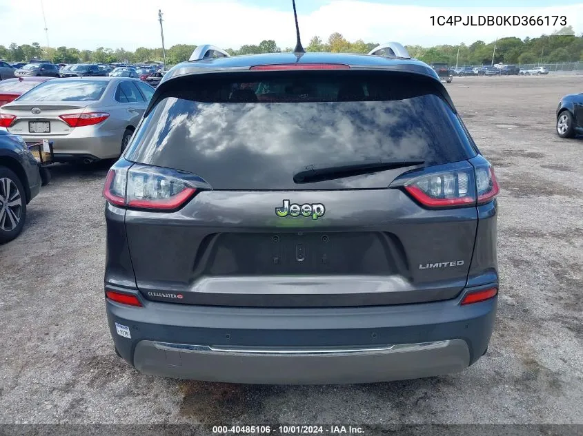 2019 Jeep Cherokee Limited Fwd VIN: 1C4PJLDB0KD366173 Lot: 40485106