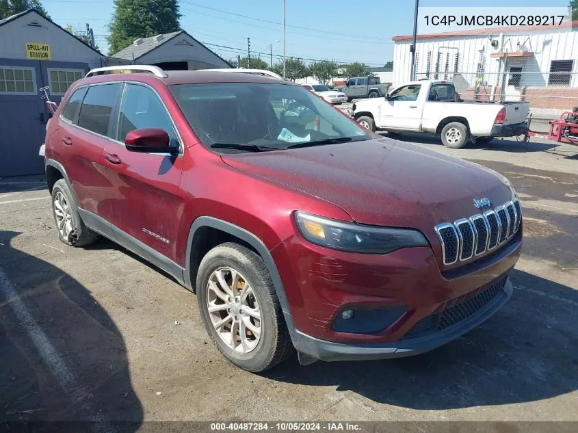 2019 Jeep Cherokee Latitude VIN: 1C4PJMCB4KD289217 Lot: 40487284