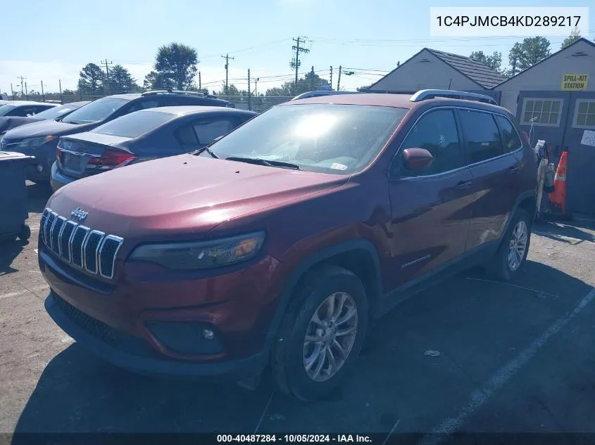 2019 Jeep Cherokee Latitude VIN: 1C4PJMCB4KD289217 Lot: 40487284