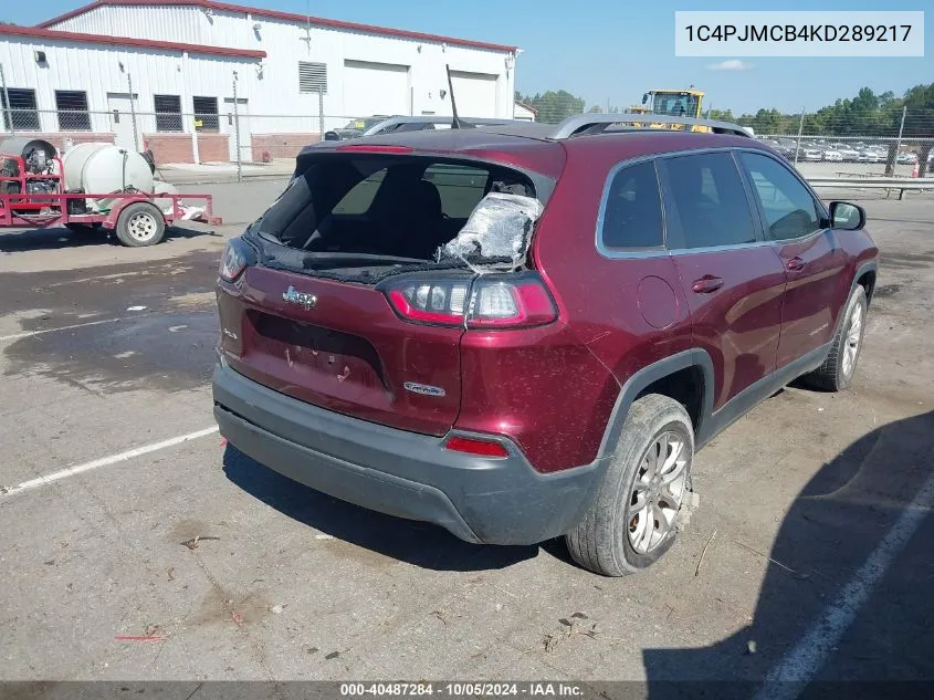 2019 Jeep Cherokee Latitude VIN: 1C4PJMCB4KD289217 Lot: 40487284