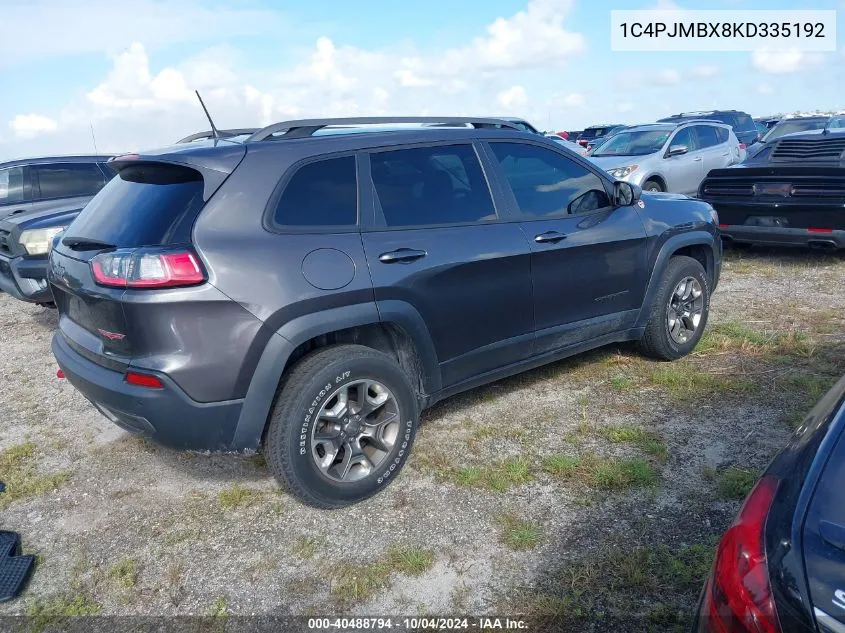 1C4PJMBX8KD335192 2019 Jeep Cherokee Trailhawk 4X4