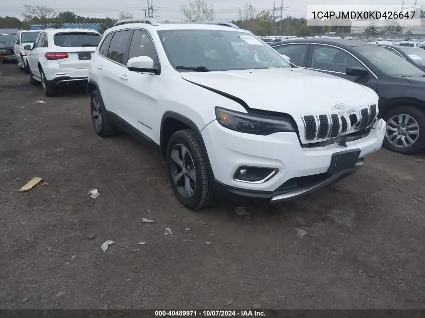 2019 Jeep Cherokee Limited VIN: 1C4PJMDX0KD426647 Lot: 40489971