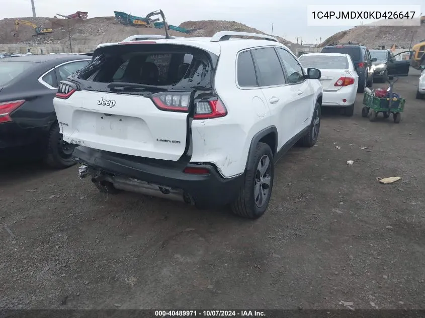 2019 Jeep Cherokee Limited VIN: 1C4PJMDX0KD426647 Lot: 40489971