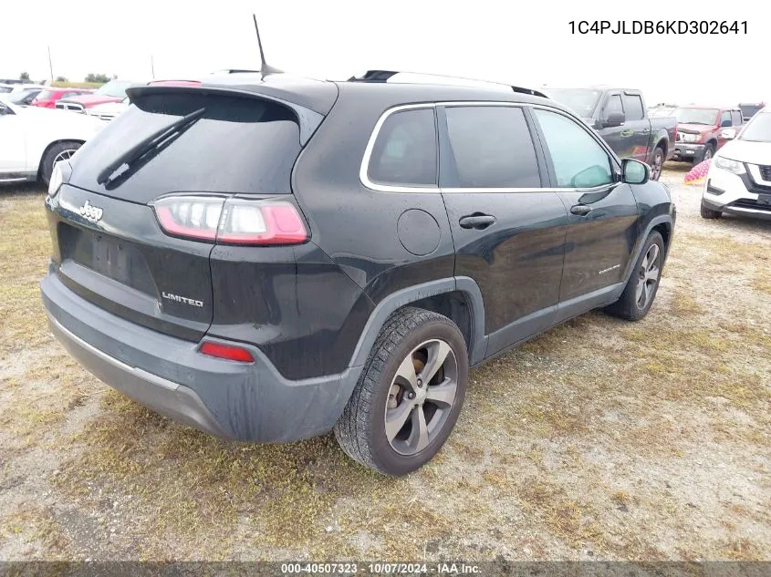 2019 Jeep Cherokee Limited Fwd VIN: 1C4PJLDB6KD302641 Lot: 40507323