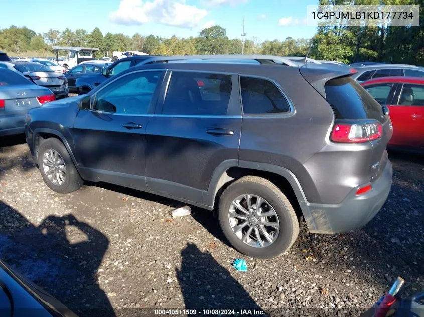 2019 Jeep Cherokee Latitude Plus 4X4 VIN: 1C4PJMLB1KD177734 Lot: 40511509