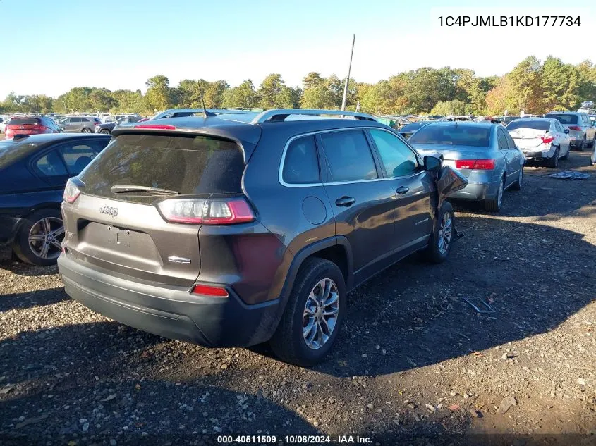 2019 Jeep Cherokee Latitude Plus 4X4 VIN: 1C4PJMLB1KD177734 Lot: 40511509