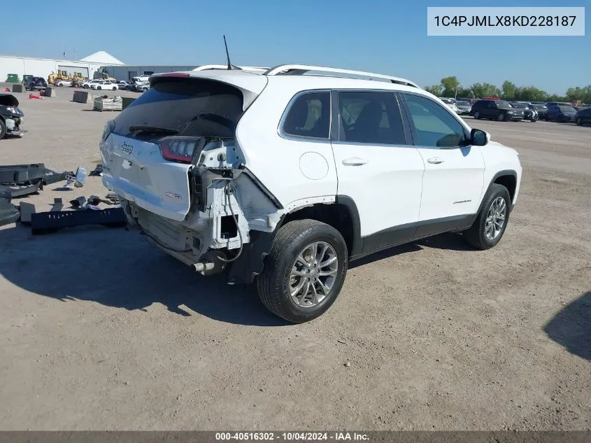 1C4PJMLX8KD228187 2019 Jeep Cherokee Latitude Plus 4X4