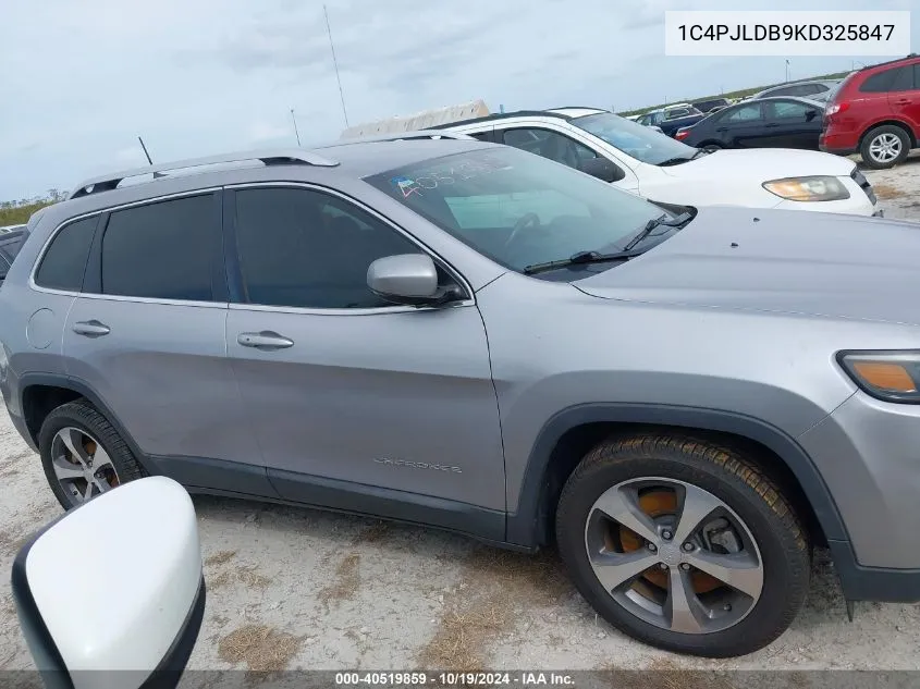 2019 Jeep Cherokee Limited Fwd VIN: 1C4PJLDB9KD325847 Lot: 40519859