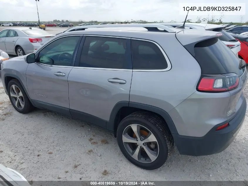 2019 Jeep Cherokee Limited Fwd VIN: 1C4PJLDB9KD325847 Lot: 40519859