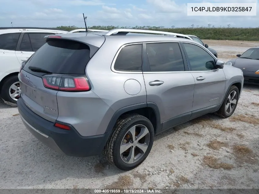 2019 Jeep Cherokee Limited Fwd VIN: 1C4PJLDB9KD325847 Lot: 40519859