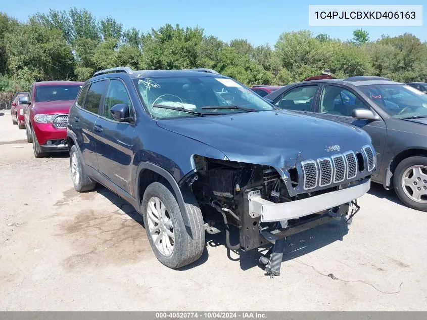 2019 Jeep Cherokee Latitude Fwd VIN: 1C4PJLCBXKD406163 Lot: 40520774