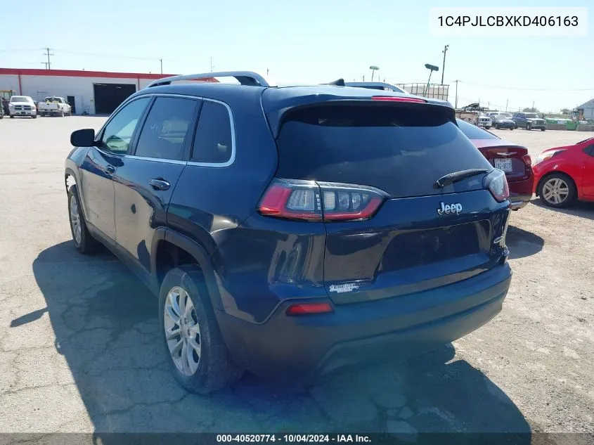 1C4PJLCBXKD406163 2019 Jeep Cherokee Latitude Fwd