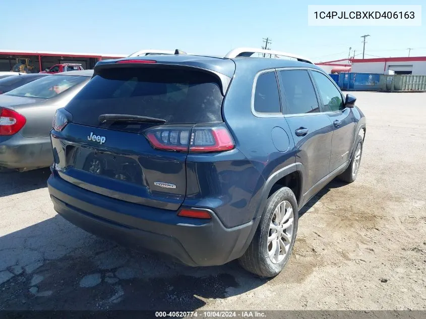 1C4PJLCBXKD406163 2019 Jeep Cherokee Latitude Fwd