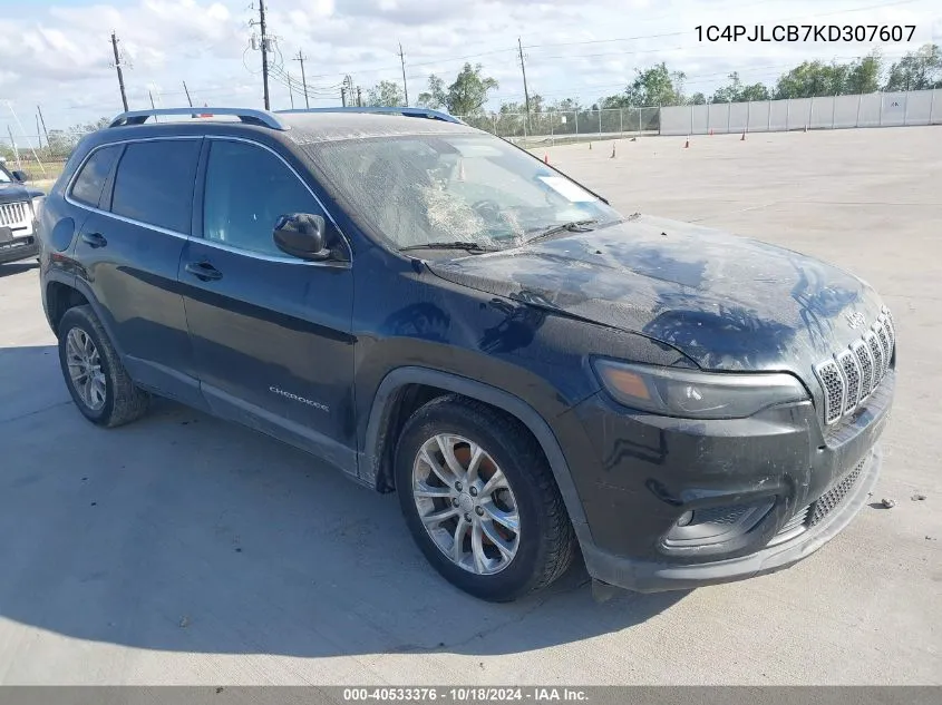 2019 Jeep Cherokee Latitude Fwd VIN: 1C4PJLCB7KD307607 Lot: 40533376