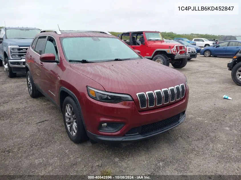 2019 Jeep Cherokee Latitude Plus VIN: 1C4PJLLB6KD452847 Lot: 40542596