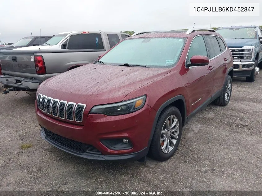 2019 Jeep Cherokee Latitude Plus VIN: 1C4PJLLB6KD452847 Lot: 40542596