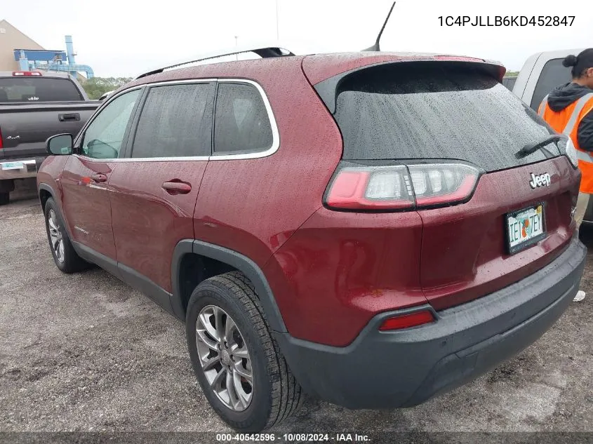 2019 Jeep Cherokee Latitude Plus VIN: 1C4PJLLB6KD452847 Lot: 40542596