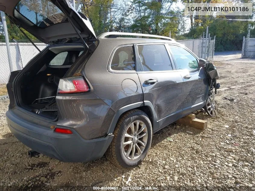 2019 Jeep Cherokee Latitude Plus 4X4 VIN: 1C4PJMLB1KD101186 Lot: 40550461