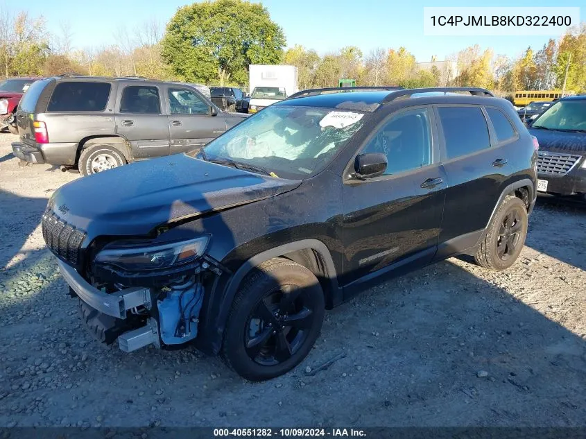 2019 Jeep Cherokee Altitude 4X4 VIN: 1C4PJMLB8KD322400 Lot: 40551282